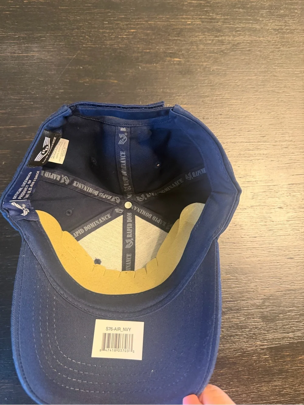 United States Air Force Navy Blue Embroidered Baseball Cap